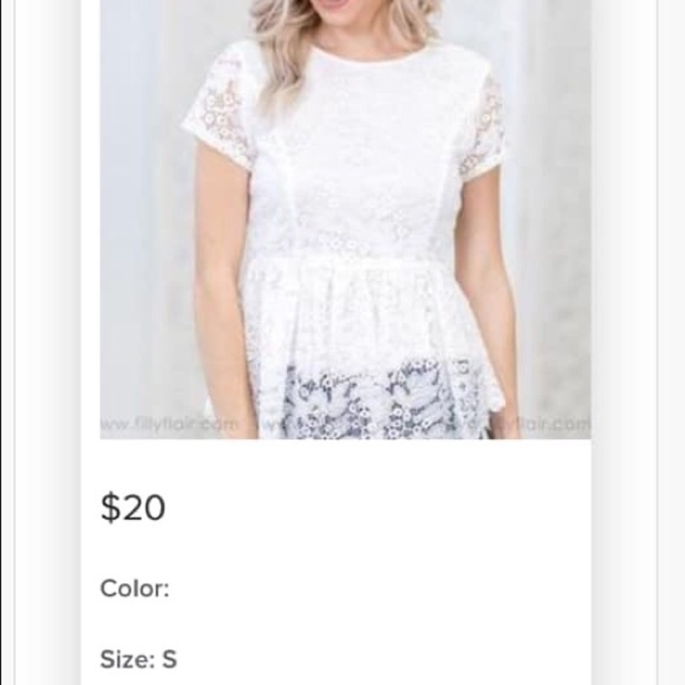 Lace peplum top